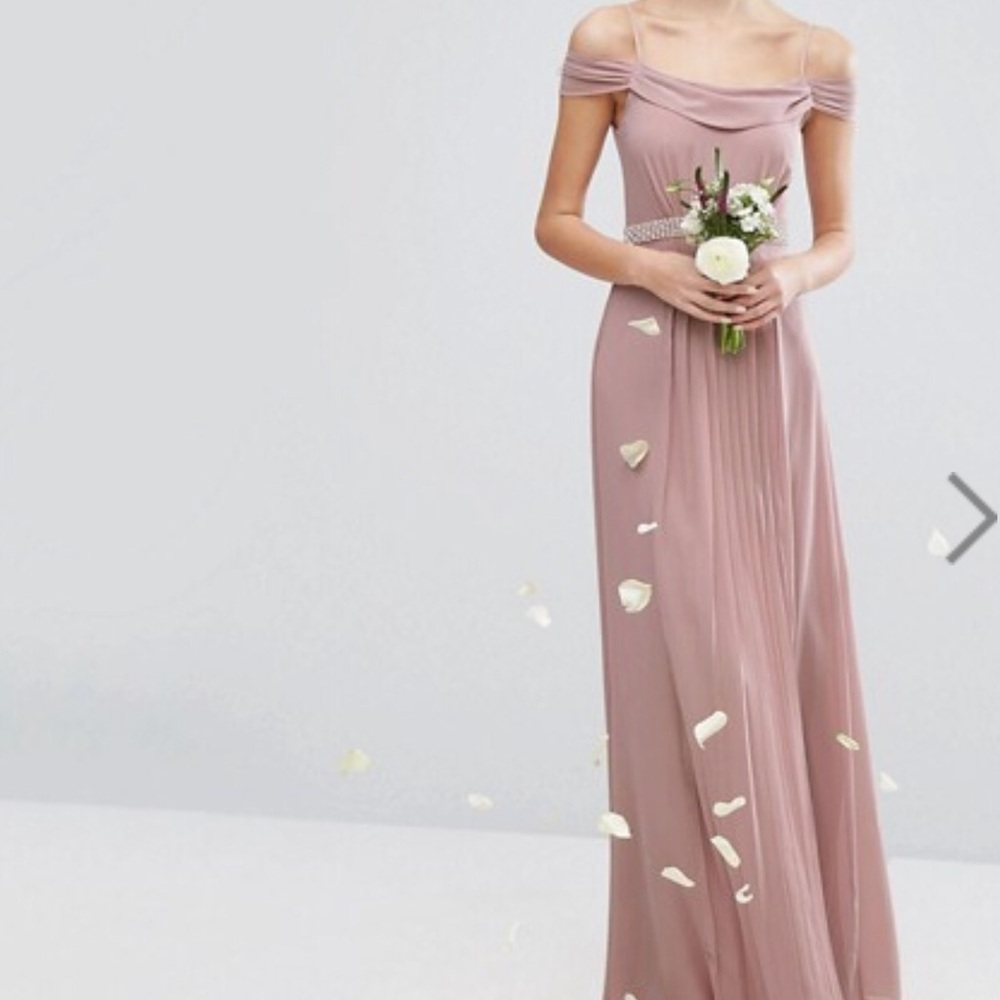 ASOS Cold Shoulder Maxi Bridesmaid Dress